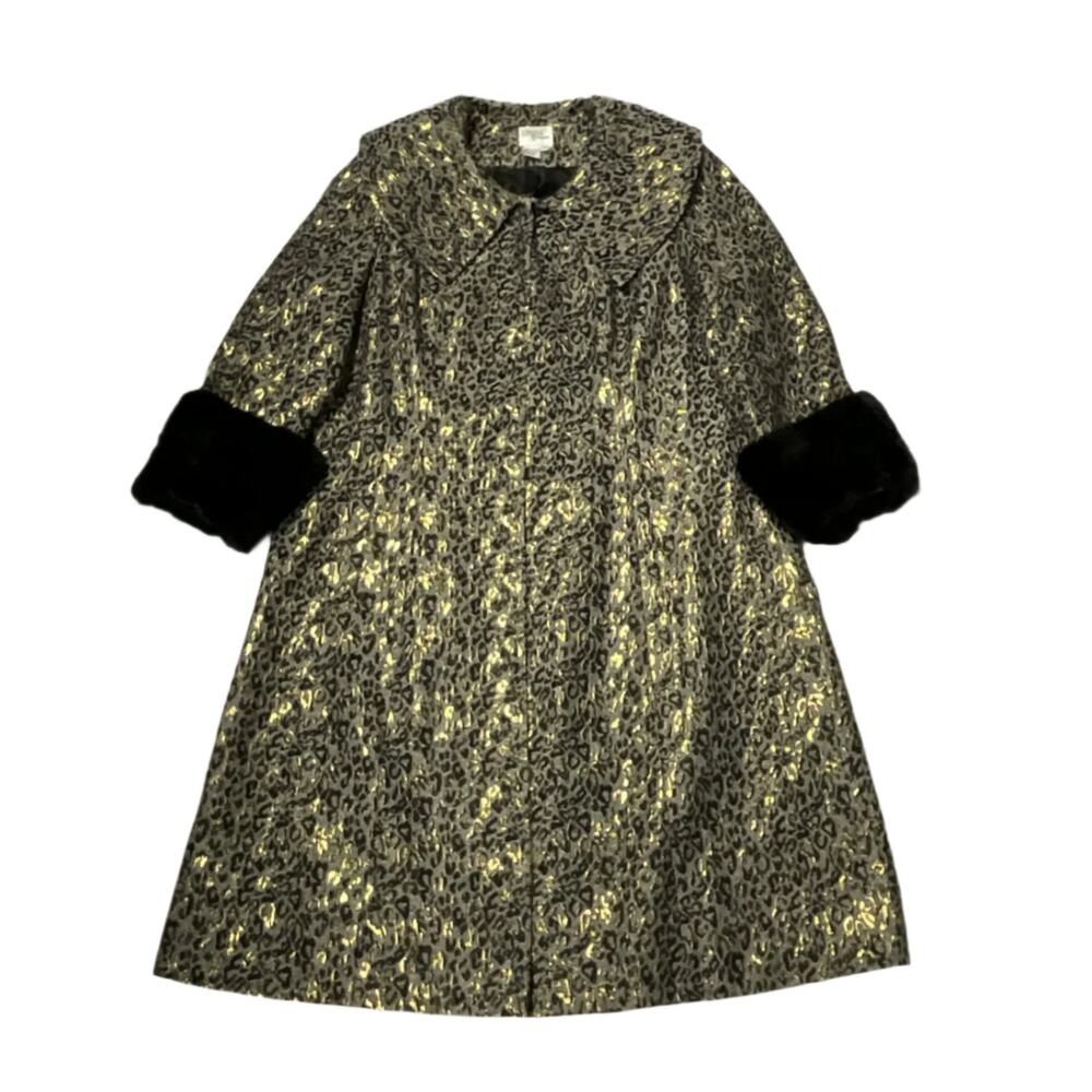 Sundays by Nubiano Vintage Style Animal Print Coat